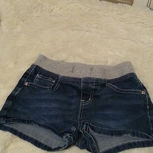Denim booty shorts